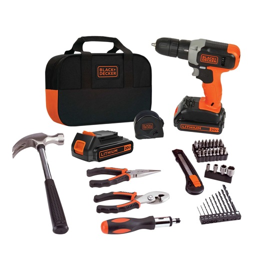 Cordless Drill and Driver plus 54 Piece Project Kit.